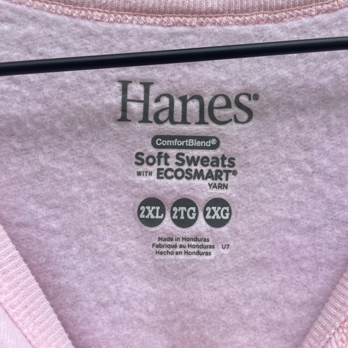 Pink Sweatshirt with Flower Appliqué (size 2XL)