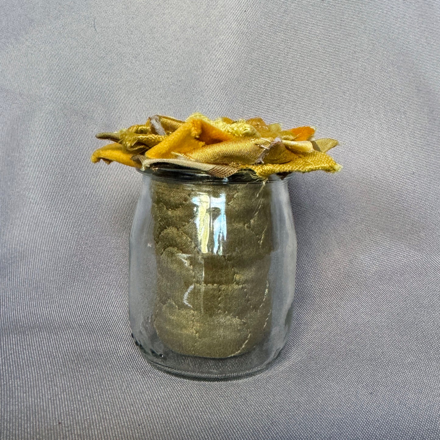 Yellow Plant - Glass Pot