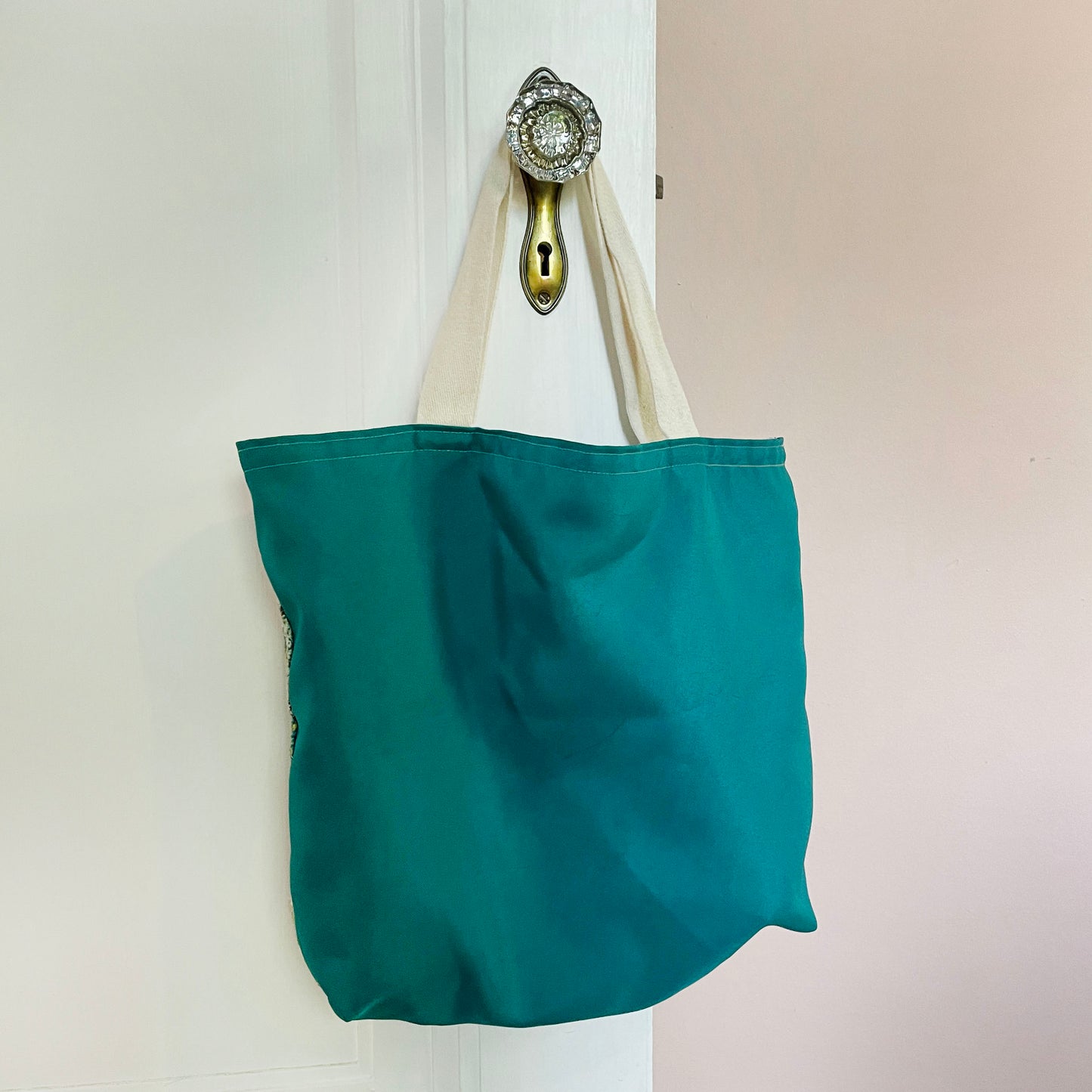 Tote Bag - Paisley & Teal (14"w x 12"h)