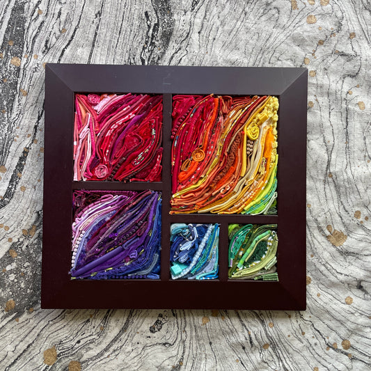 Spatter - Framed Fiber Art
