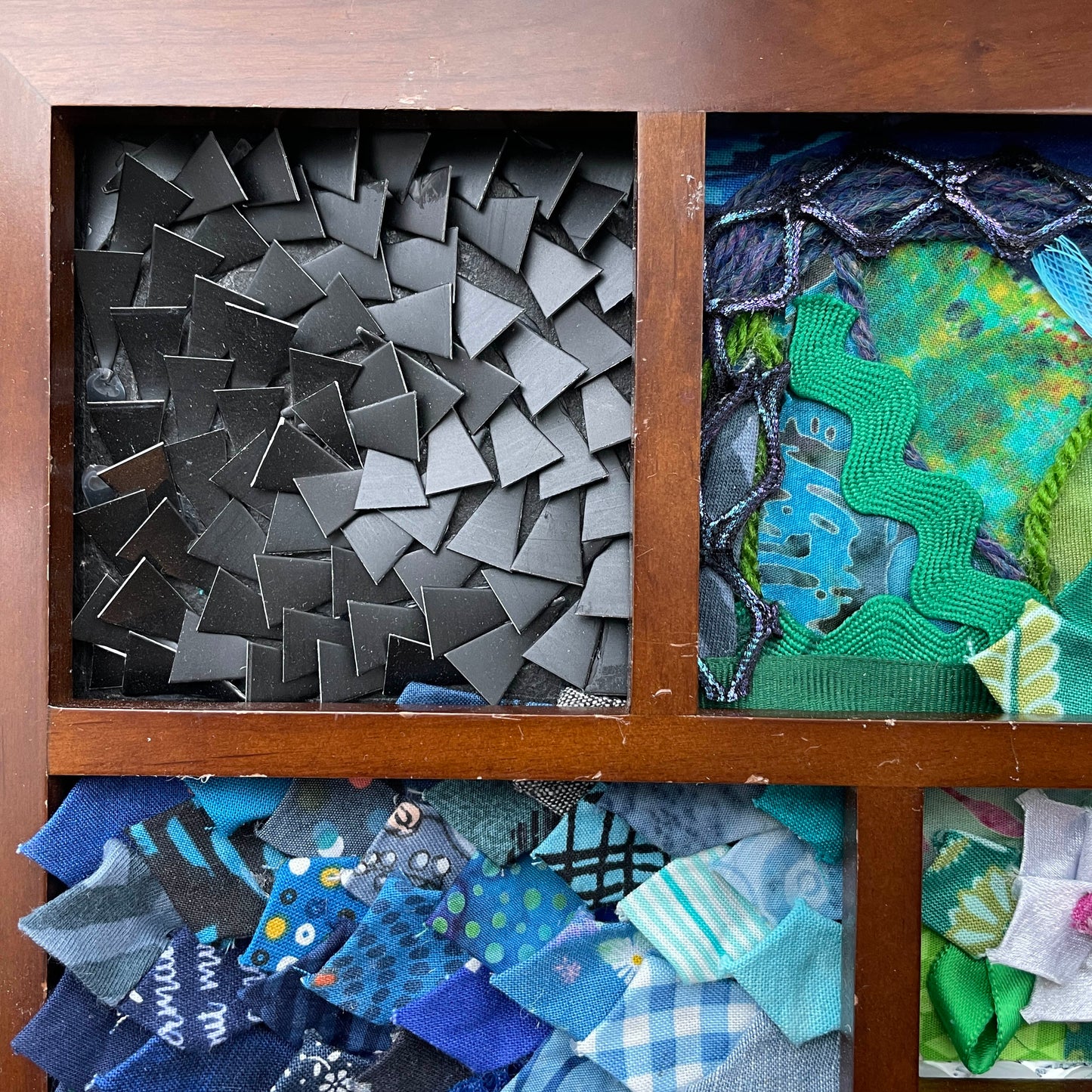 Abstract Frame - Silver Flower