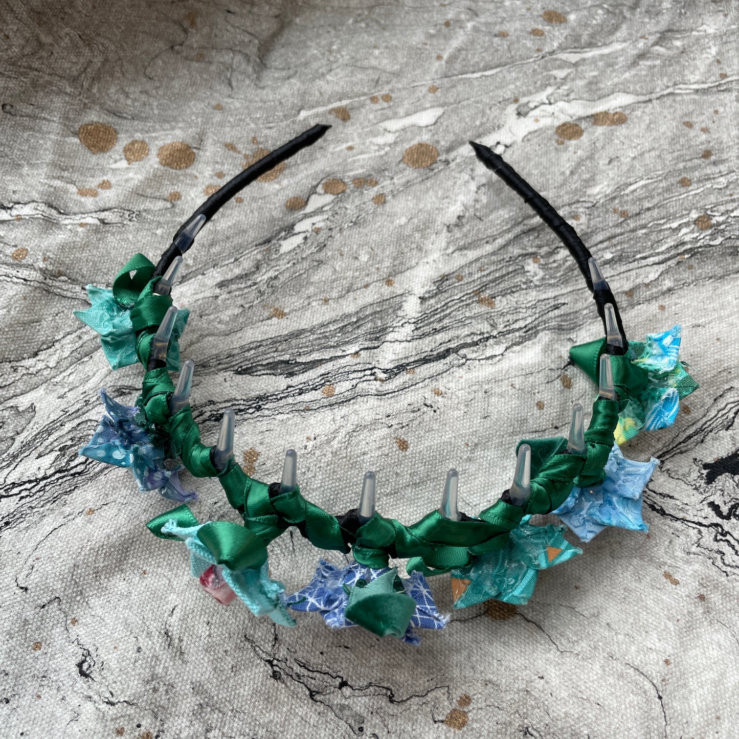 Floral Headband - Blue center