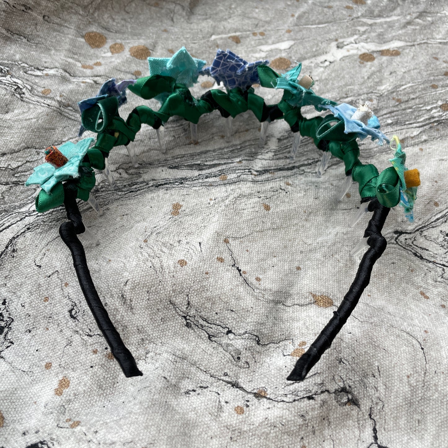 Floral Headband - Blue center