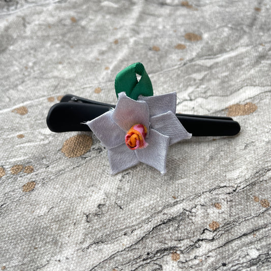 Flower Hair Clip - Silver