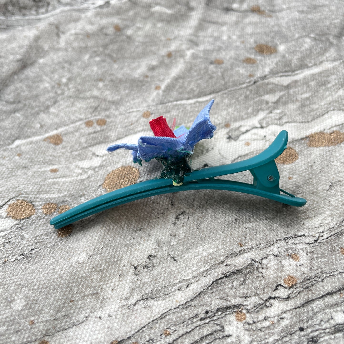Flower Hair Clip - Light Blue