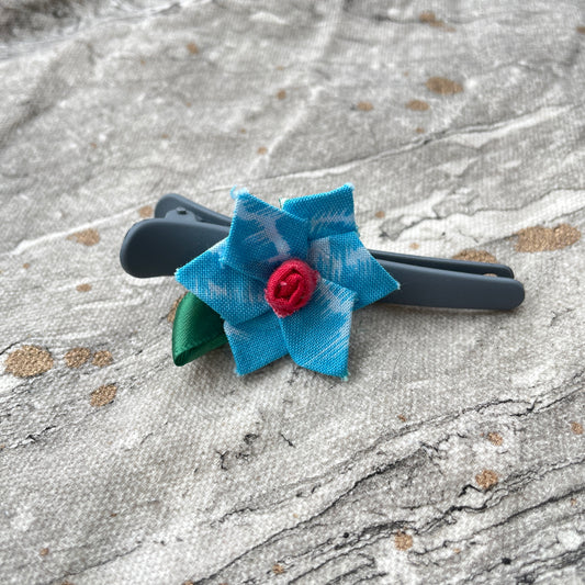Flower Hair Clip - Teal