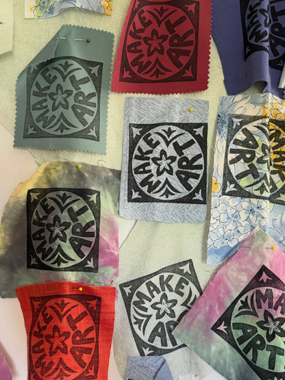 Fabric Patch with Block Print