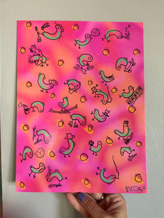 Visitors 9x12 print