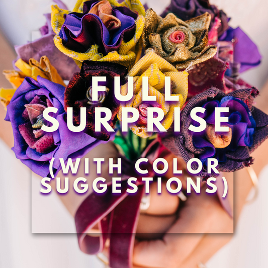 Graphic reading "Full Surprise, with color suggestions"