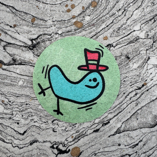 Top Hat Visitor Sticker