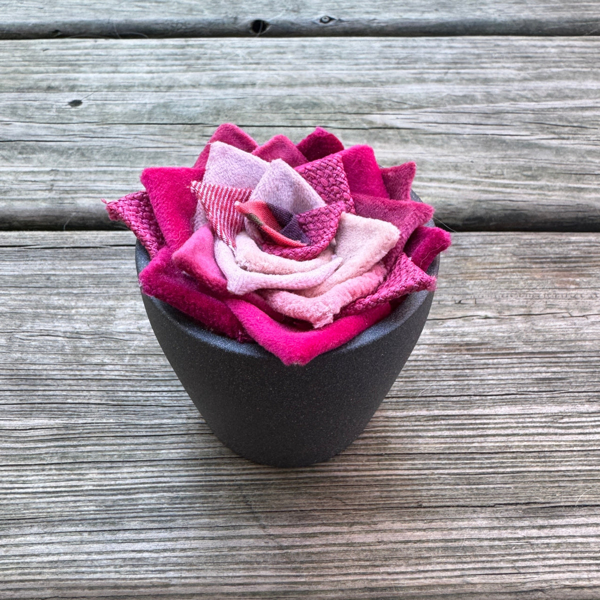 Pink Plant - Grey Pot