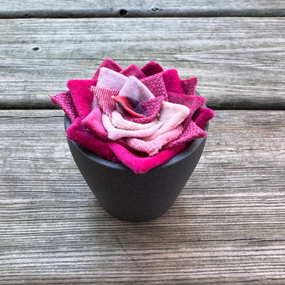 Pink Plant - Grey Pot
