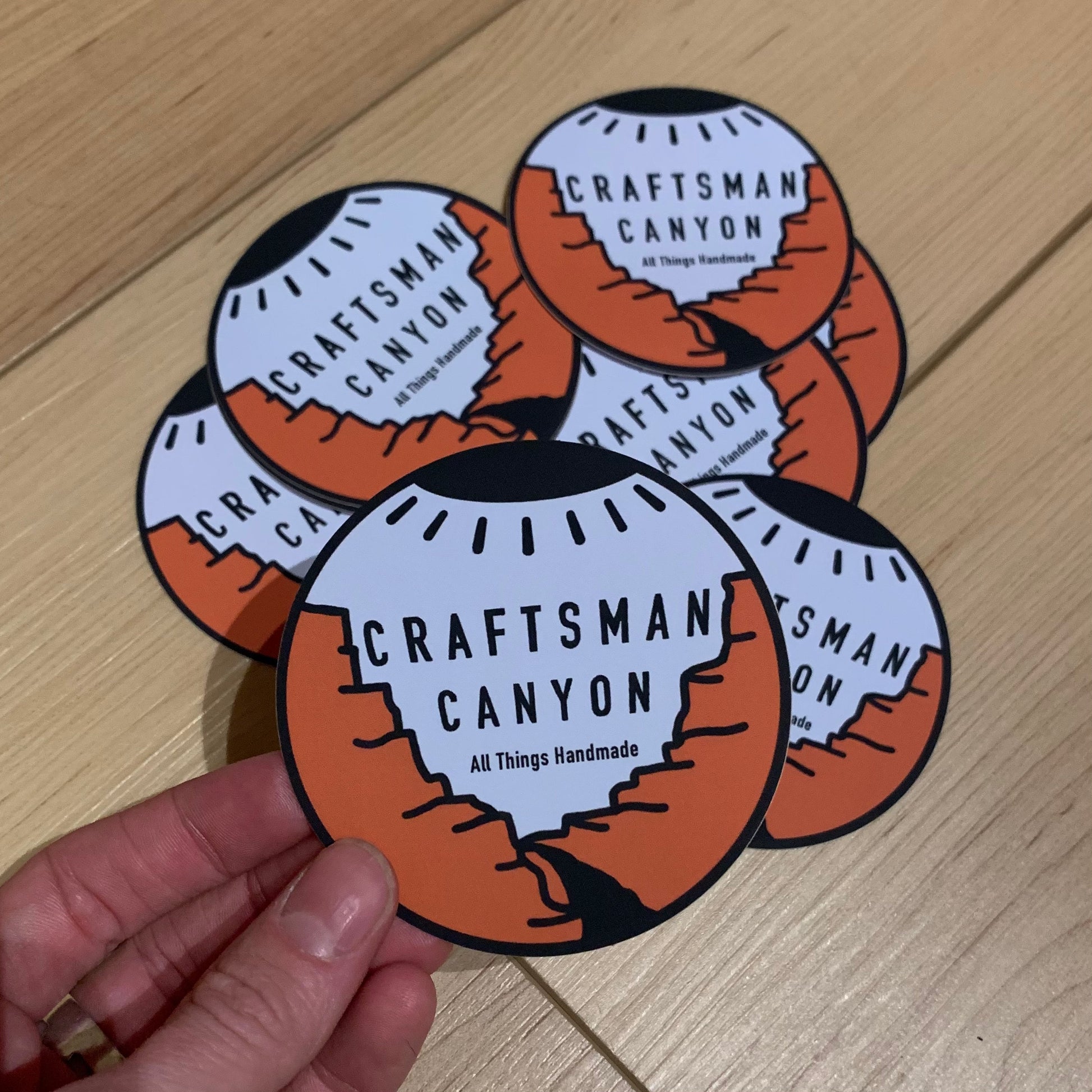 Stickers reading Craftsman Canyon -All things handmade