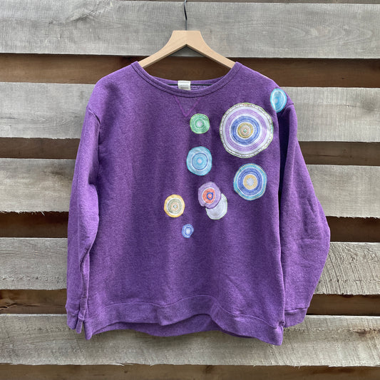 Purple Sweatshirt with Corle Appliqué (size 2xl)