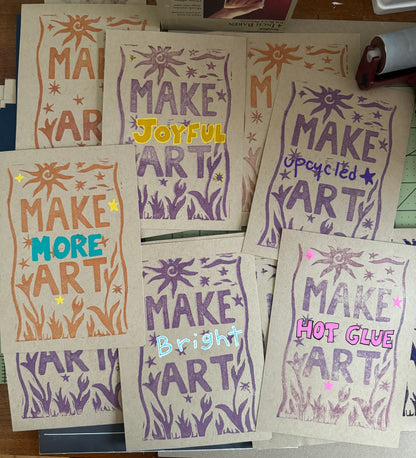 “Make Art” Block Print