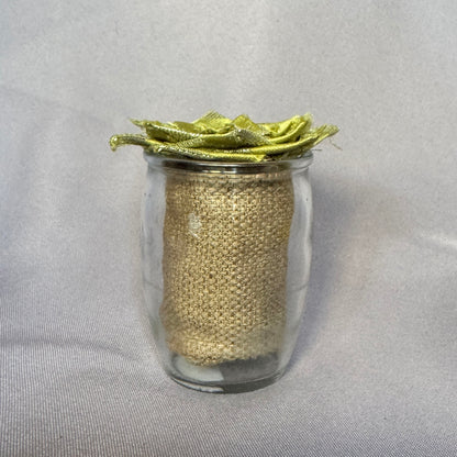 Green & Silver  Plant - Glass Pot