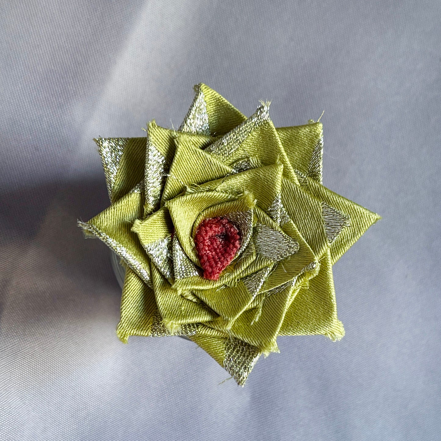 Green & Silver  Plant - Glass Pot