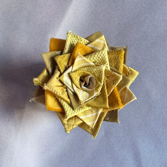 Yellow Plant - Glass Pot