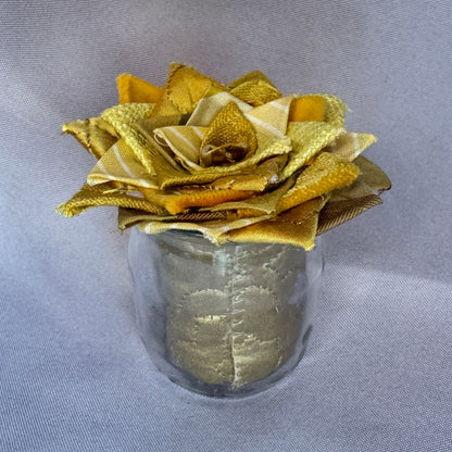 Yellow Plant - Glass Pot