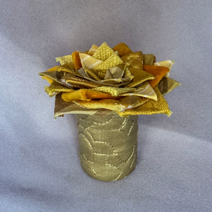 Yellow Plant - Glass Pot