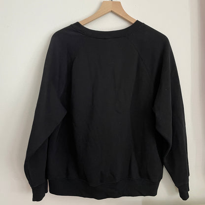 Black Sweatshirt with Circle Appliqué (size xl)