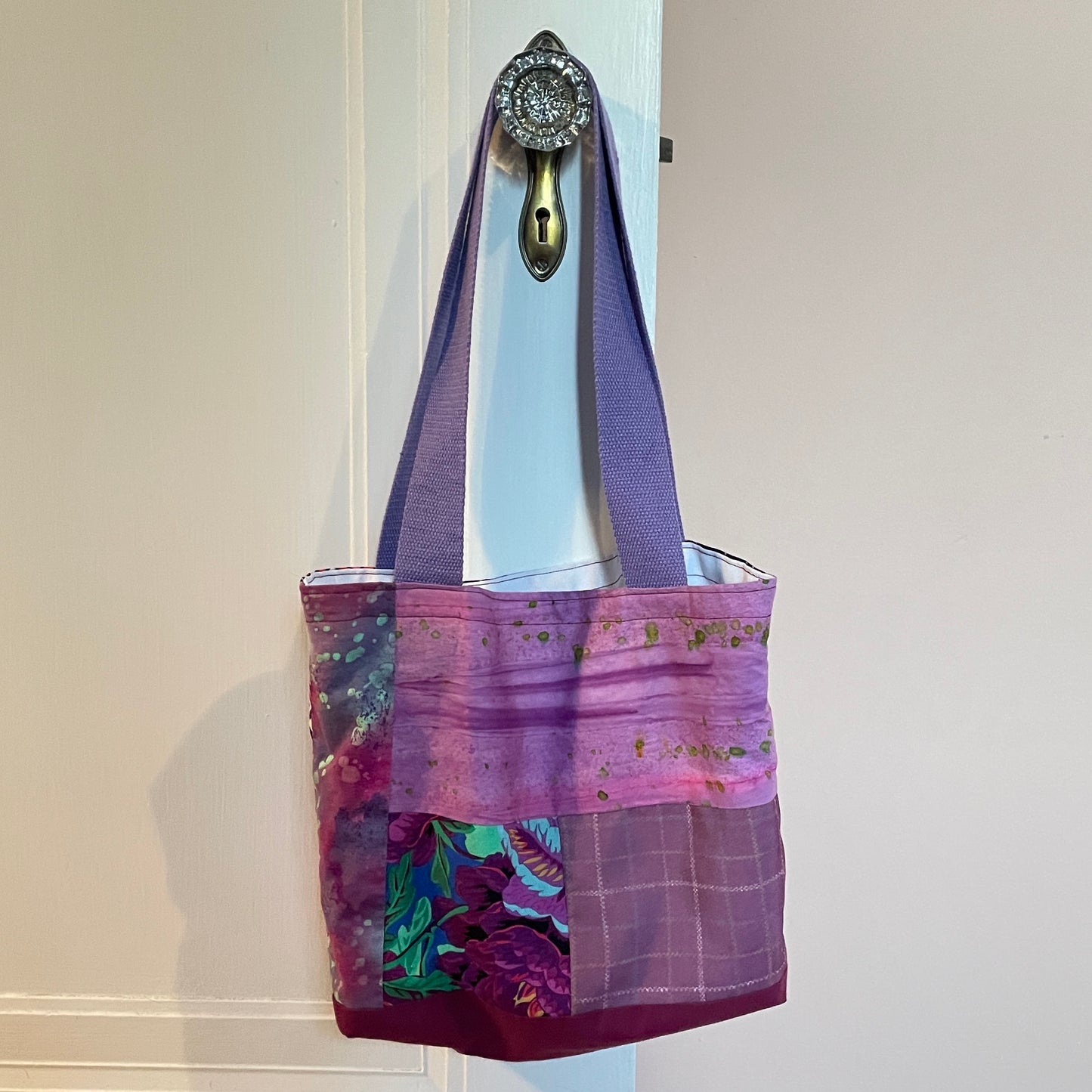 Tote Bag - Purple w/ Lavender Handles (13"w x 10"h)