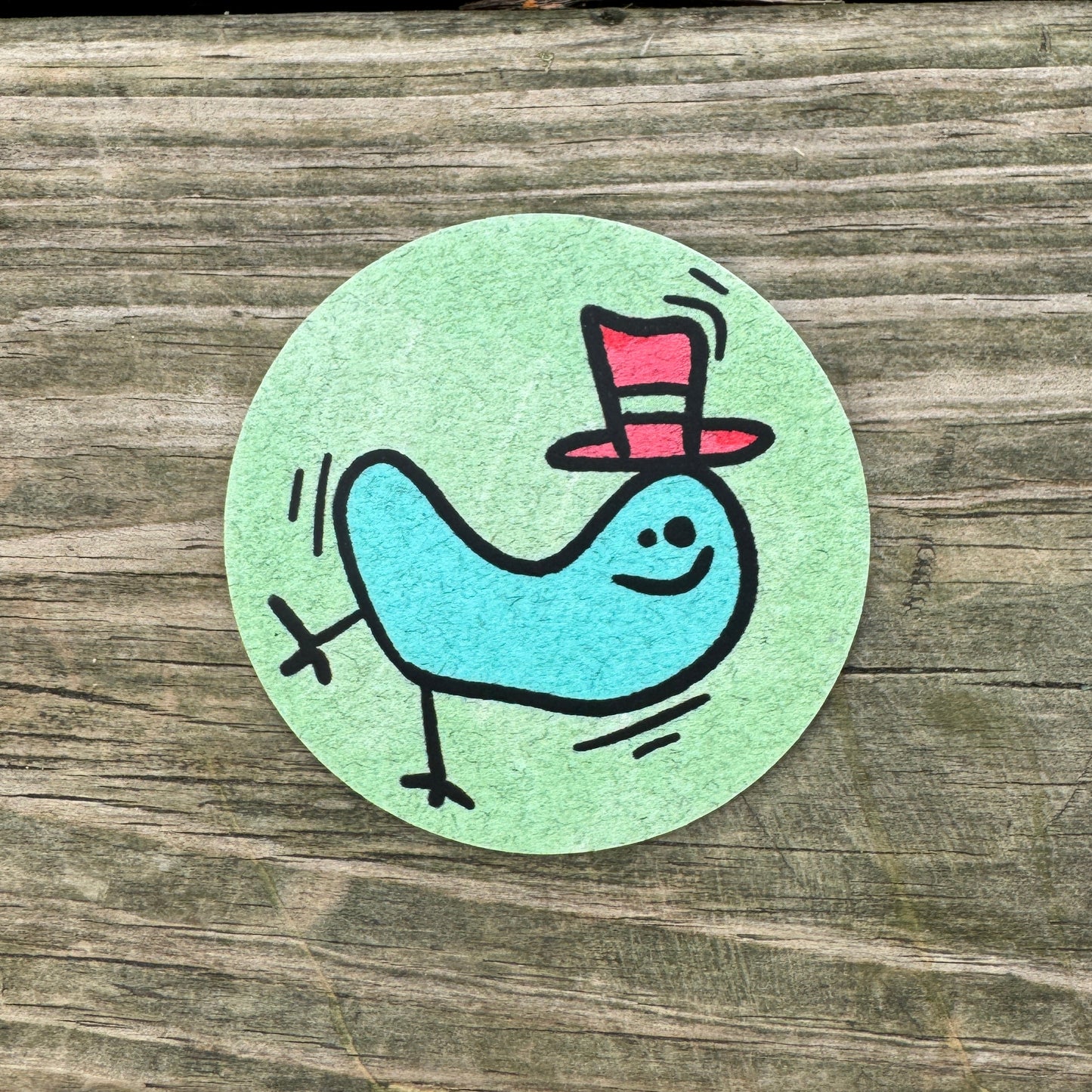 Top Hat Wiggly Joe Sticker