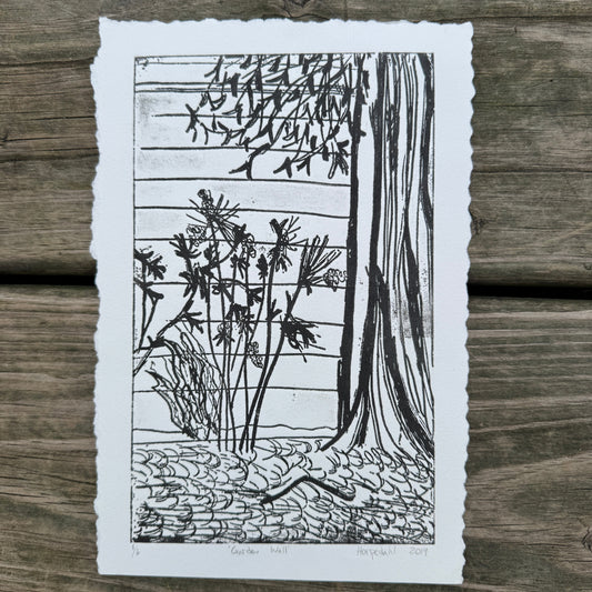 Relief Print - "Garden Wall"