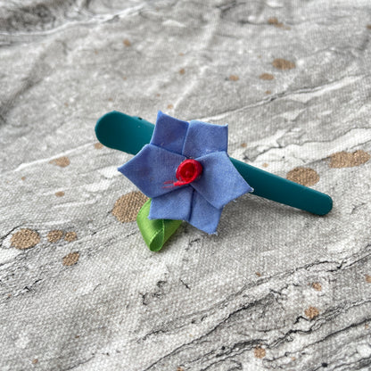 Flower Hair Clip - Light Blue