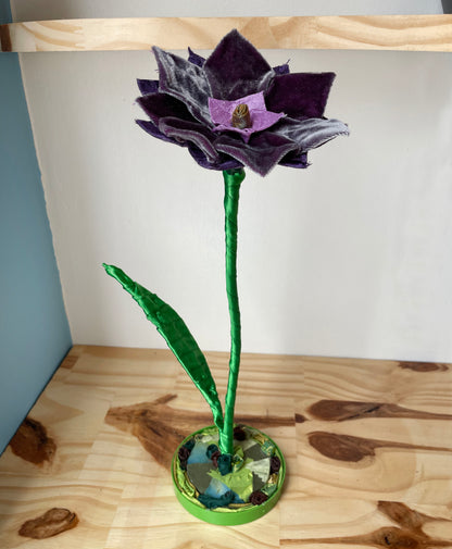 Standing Flower - Purple Velvet