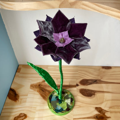 Standing Flower - Purple Velvet