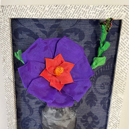 Framed Vase - Purple Flower