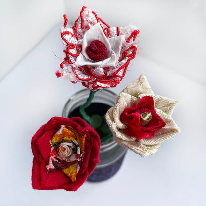 Flower Trio - Red & White