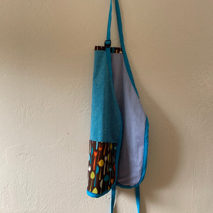 Apron - Blue with Cutlery