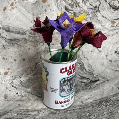 Bouquet in Baking Powder Can