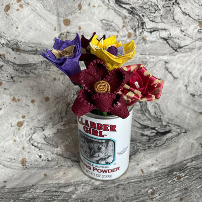 Bouquet in Baking Powder Can