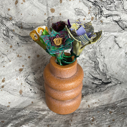 Bouquet in Ceramic Vase - Purple & Green