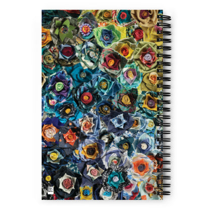 Notebook - Green & Blue Flowers