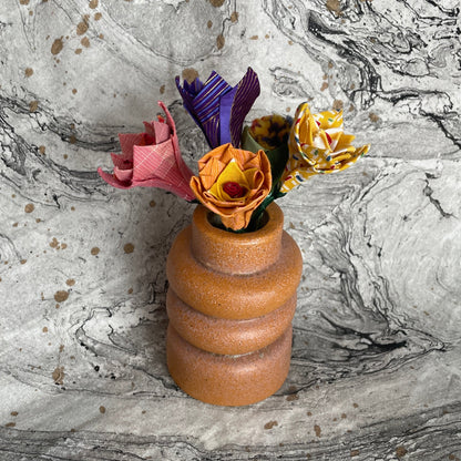 Bouquet in Ceramic Vase - Sunset