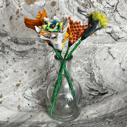 Bouquet in Glass Vase - Yellow